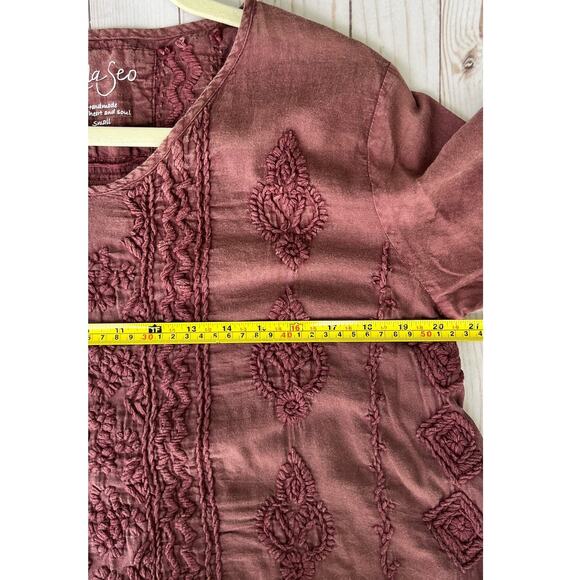 NWT Anthropology by Kyla Seo Blouse Pink Oversized - Picture 13 of 15